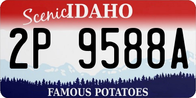 ID license plate 2P9588A