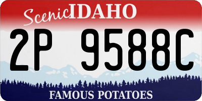 ID license plate 2P9588C