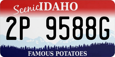 ID license plate 2P9588G