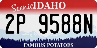 ID license plate 2P9588N
