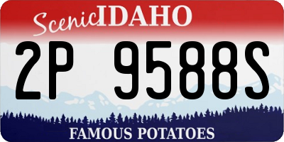 ID license plate 2P9588S
