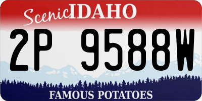 ID license plate 2P9588W
