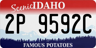 ID license plate 2P9592C