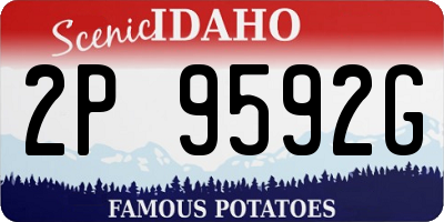 ID license plate 2P9592G