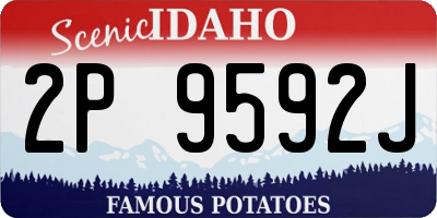 ID license plate 2P9592J