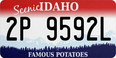 ID license plate 2P9592L