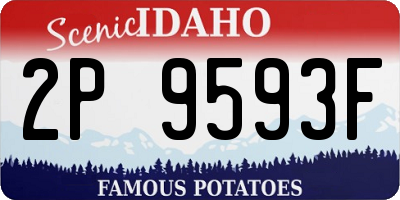 ID license plate 2P9593F