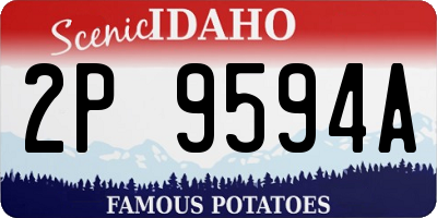 ID license plate 2P9594A