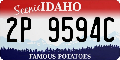 ID license plate 2P9594C