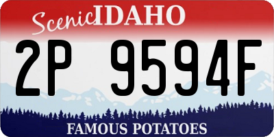 ID license plate 2P9594F