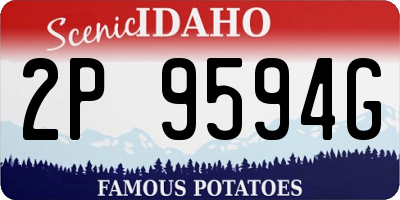 ID license plate 2P9594G