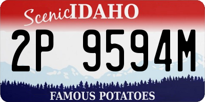 ID license plate 2P9594M