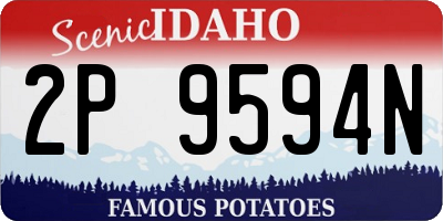 ID license plate 2P9594N