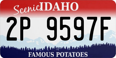 ID license plate 2P9597F