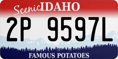 ID license plate 2P9597L
