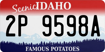 ID license plate 2P9598A