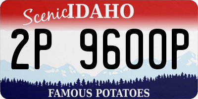 ID license plate 2P9600P