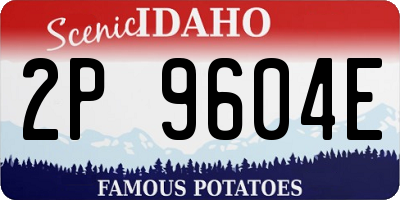 ID license plate 2P9604E