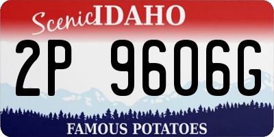 ID license plate 2P9606G