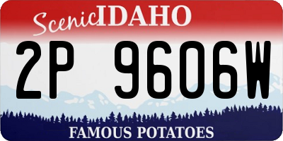 ID license plate 2P9606W