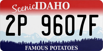ID license plate 2P9607F