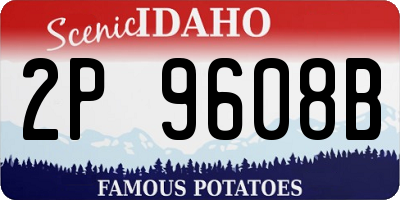 ID license plate 2P9608B