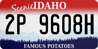 ID license plate 2P9608H