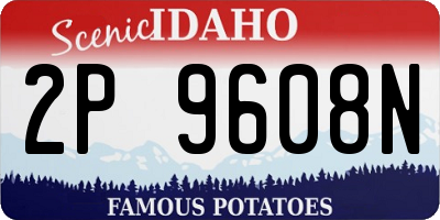 ID license plate 2P9608N