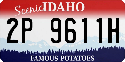 ID license plate 2P9611H