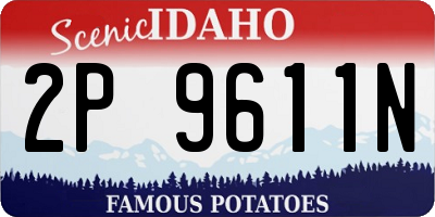ID license plate 2P9611N