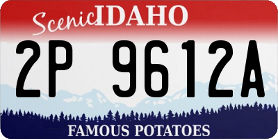 ID license plate 2P9612A