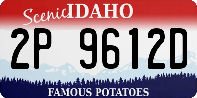 ID license plate 2P9612D