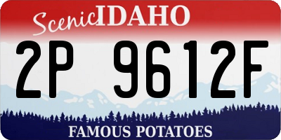 ID license plate 2P9612F