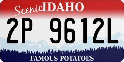 ID license plate 2P9612L