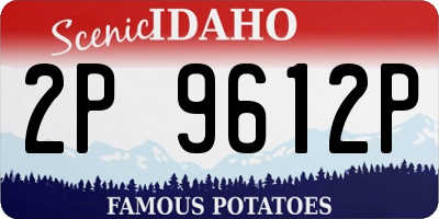 ID license plate 2P9612P