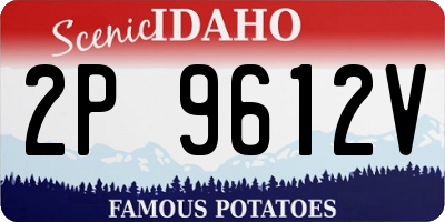 ID license plate 2P9612V