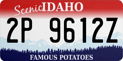 ID license plate 2P9612Z