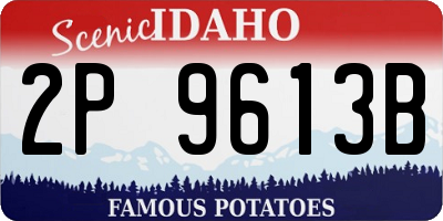 ID license plate 2P9613B