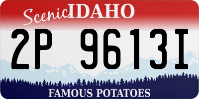 ID license plate 2P9613I