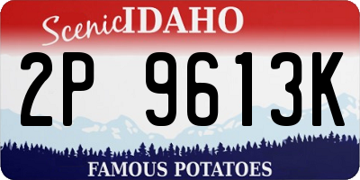 ID license plate 2P9613K