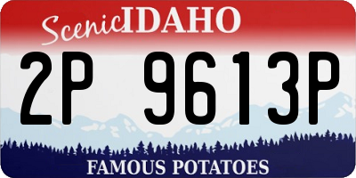 ID license plate 2P9613P