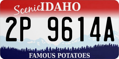 ID license plate 2P9614A