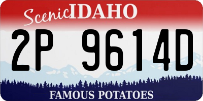 ID license plate 2P9614D