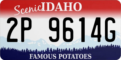 ID license plate 2P9614G
