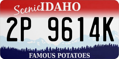 ID license plate 2P9614K
