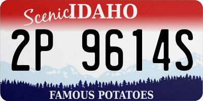 ID license plate 2P9614S