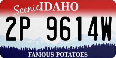 ID license plate 2P9614W