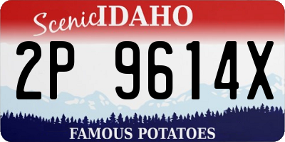 ID license plate 2P9614X