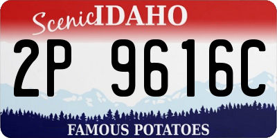 ID license plate 2P9616C