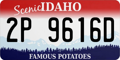 ID license plate 2P9616D